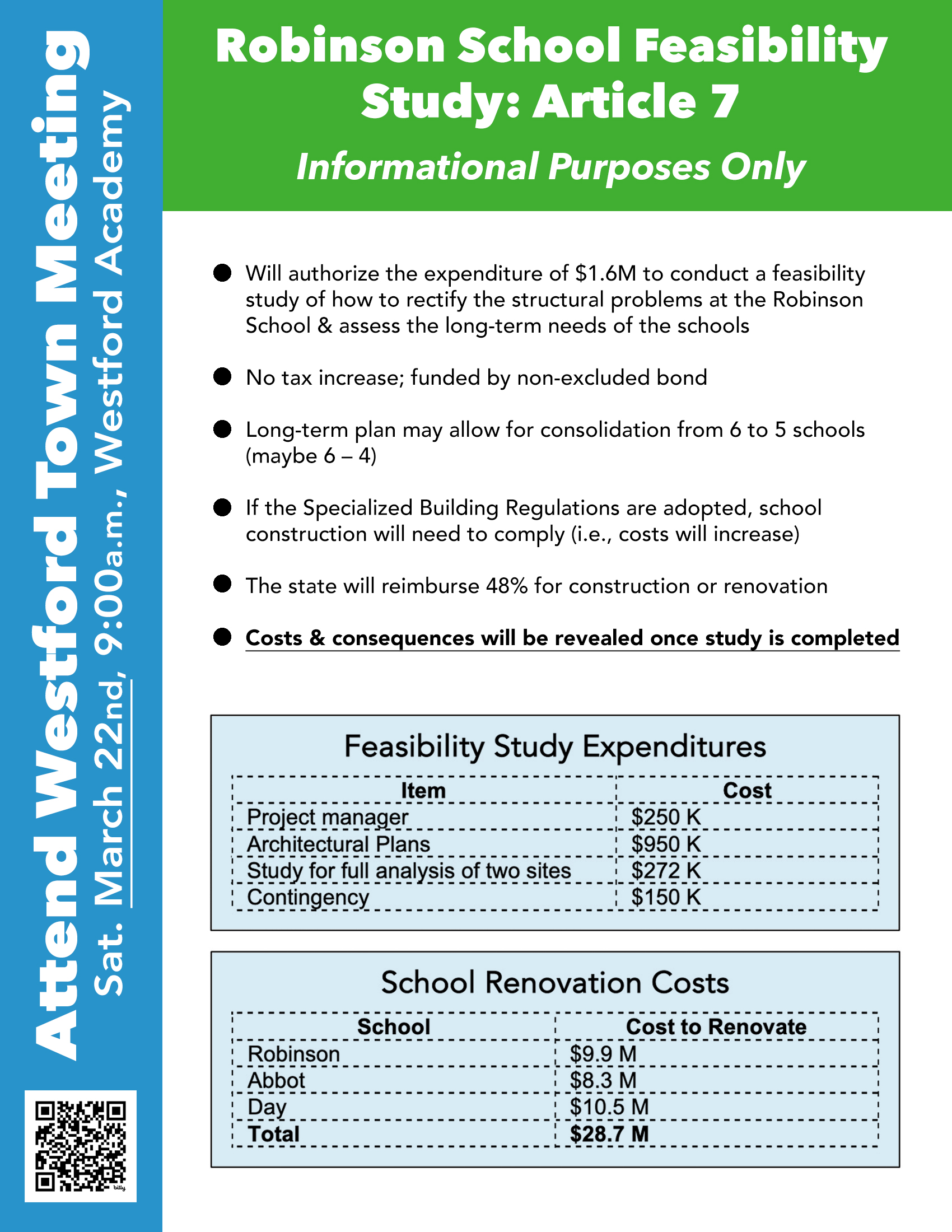 Article 7: Robinson School Feasibility Study