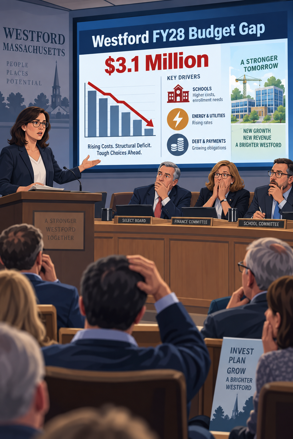 Local News: TOWN OFFICIALS STARE AT 3.1M BUDGET HOLE
